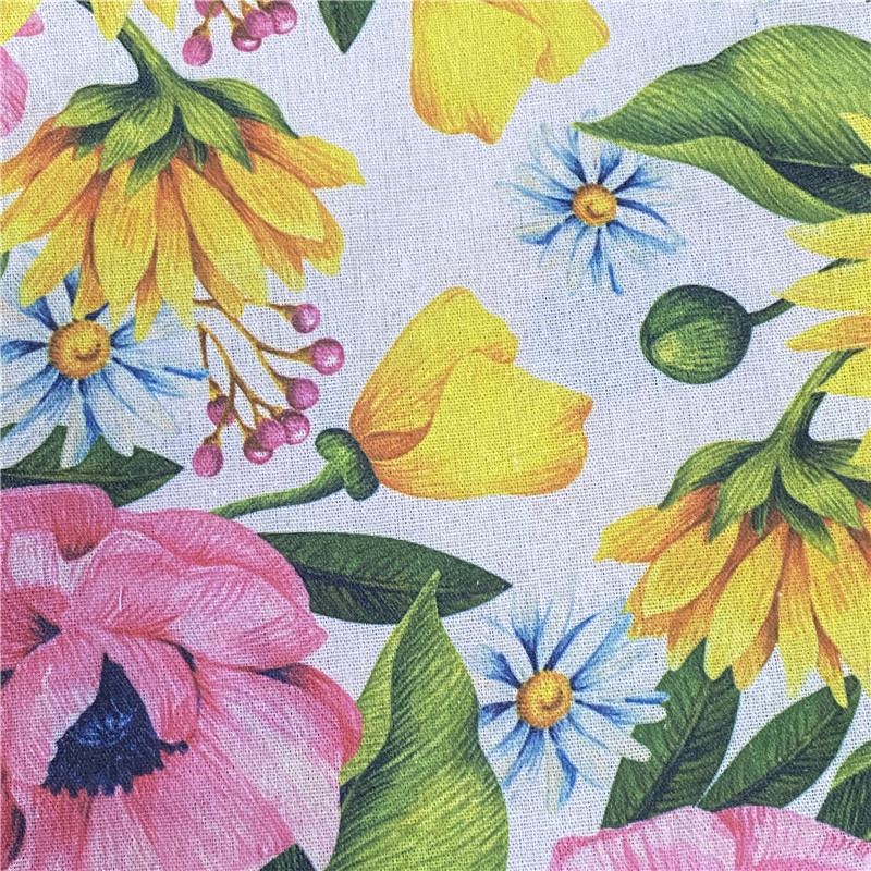 Patterned linen fabric