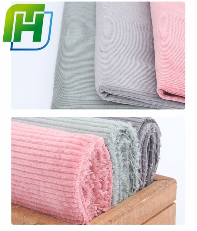 Pink Stripe Velvet Fabric