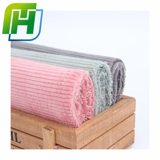 Pink Stripe Velvet Fabric